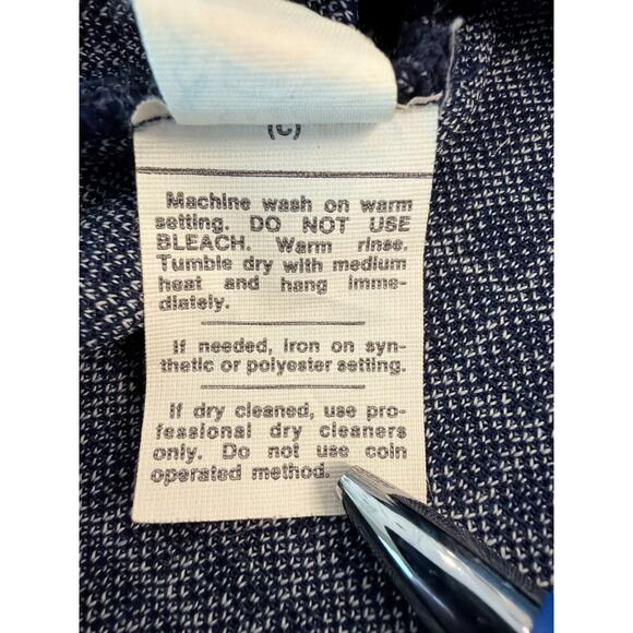 Vintage 80's union made  ACT III navy and white tweed blazer EUC size 10 - Picture 7 of 11